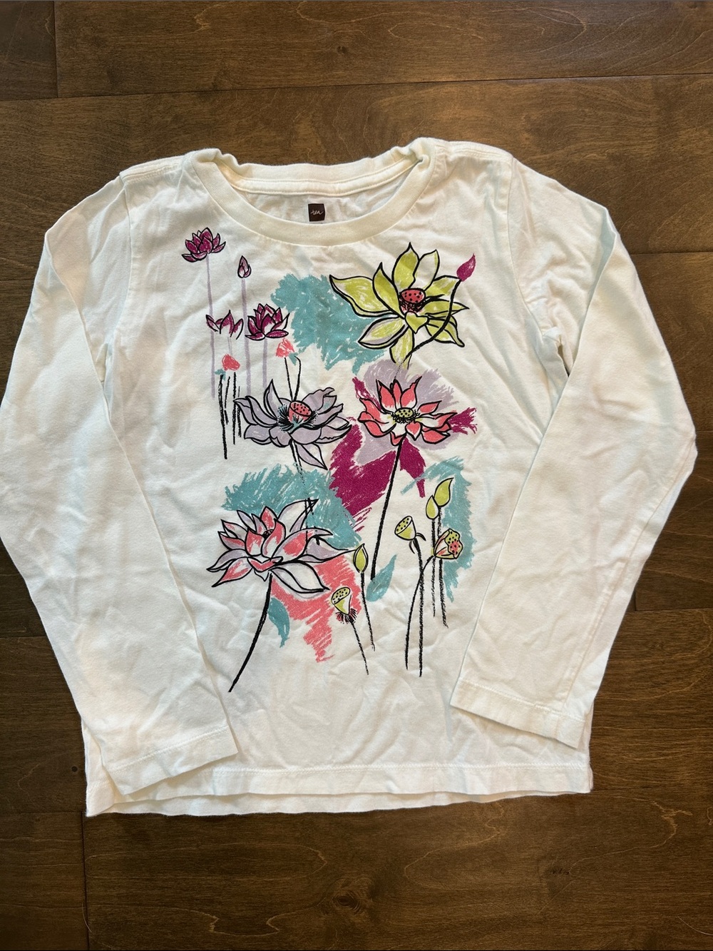 Tea Collection Flower Graphic Tee, Size 7.